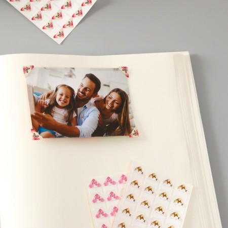 A set of corners with a pocket for photos 24 corners "Butterflies" mix 12.5x9 cm-8