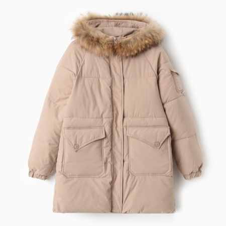 Women's winter jacket, beige color, size 48