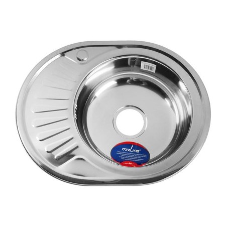 Kitchen Mixline 528191 washing, 0.6 mm, 57x45x16 cm, right, out. 3 1/2 ", siphon b/hof