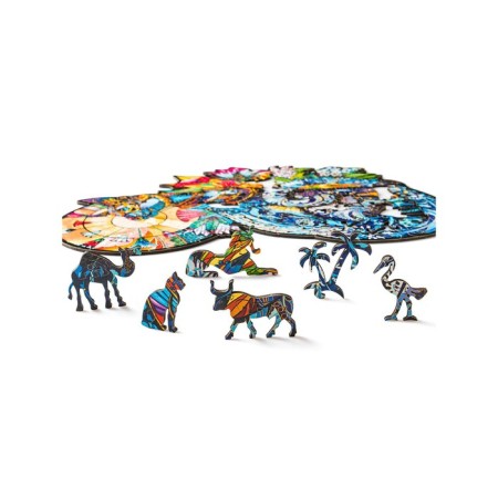 Wooden puzzle "cat", size l - 27 × 37 cm, 200 parts-2