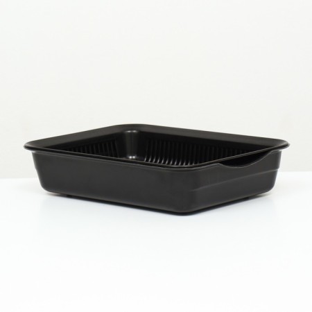 Toilet with a grid, 35.5x26x7 cm, black