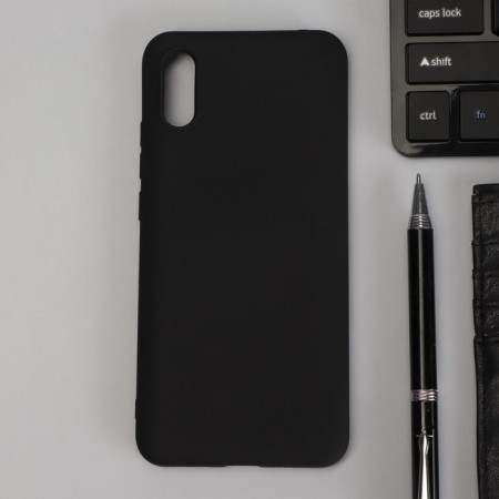 Case for Xiaomi Redmi 9a, silicone, matte, black