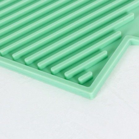 Silicone rug for drying dishes Joy Home, 39x25 cm, mint-4