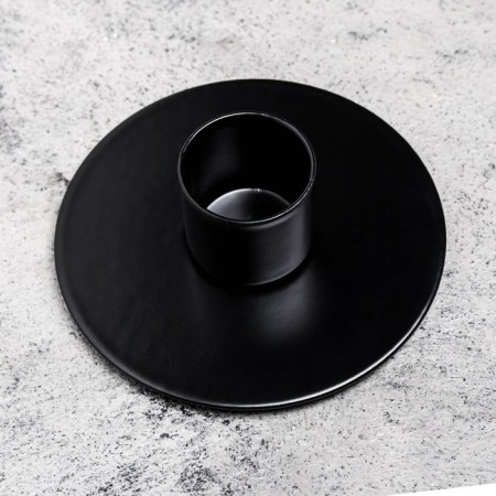 Circle Circle Circle for 1 candle, 7x3 cm, black muars-2