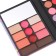 A set of decorative cosmetics (highlighter, blush, glitter, shadows, lipstick, eyebrow shadows)