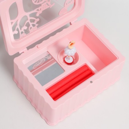 Musical Mechanical Bicycle Music Casket Pink 12.5x17.5x8 cm-4