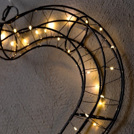 LED figure "Heart" 40.5 × 39.5 cm, metal, batteries AAX2 (not in the kit), glow warm white-2