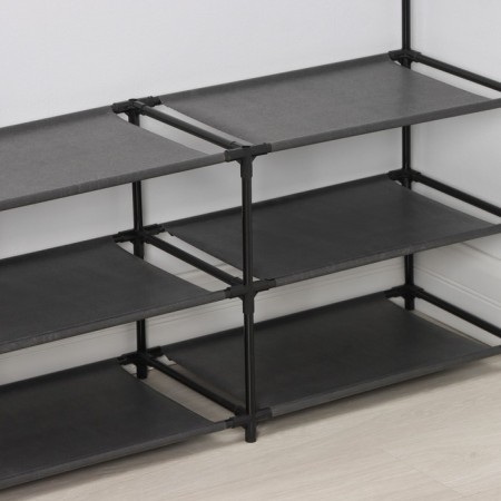 LadOM shoes shelf, 3 tiers, 90 × 30 × 57 cm, black color-2