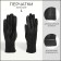 Female gloves, size l, with insulation, black color
