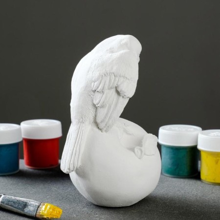 Figure for coloring "Bird on an apple" White, 7x12x7cm-1