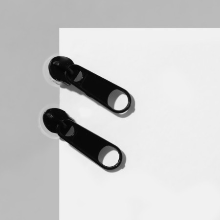 Emall earrings "Lack" dog, matte black color