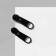 Emall earrings "Lack" dog, matte black color