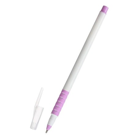 Ballic handle 1.0 mm, blue rod, white case with transparent caps, with rubber holders, mix-1