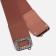 Women's belt, width 6 cm, buckle metal, brown color