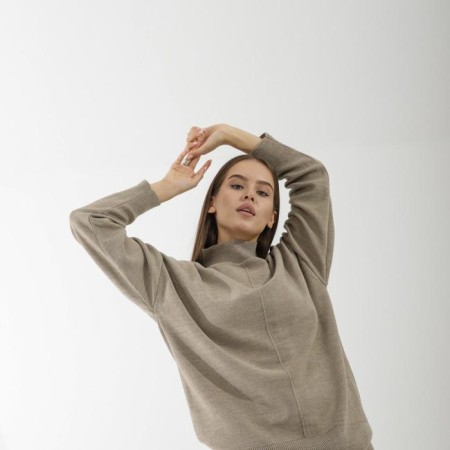 Knitted suit SL, 46-48, coffee-6