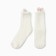 Women's terry terry minku with ears, white color, size 36-39 (23-25 ​​cm)