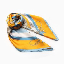 Women's scarf minku 70*70 cm, mustard