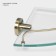 Bathroom shelf angular, glass stall Stölz Bacic, Bronze series