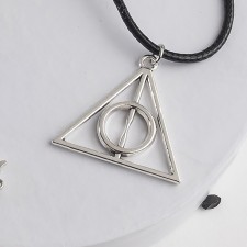 Pendant-cooler “Death Gifts”, Color Black Silver on a Black Cord, 42 cm