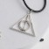 Pendant-cooler “Death Gifts”, Color Black Silver on a Black Cord, 42 cm