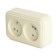 2-seater socket without grounding contact, 250V, 16A, IP20, PST16-30-20 (RA 16-237-BZ), SL 1022741