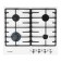 Hon surface NordFrost HS 6041 W, gas, 4 burners, white