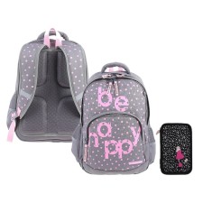 School backpack Bruno VisConti, 40 x 30 x 16 cm, ergonomic back, be happy, penalty penis