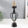 Summary Metal for 1 candle "Physalis" black 39x9x9 cm