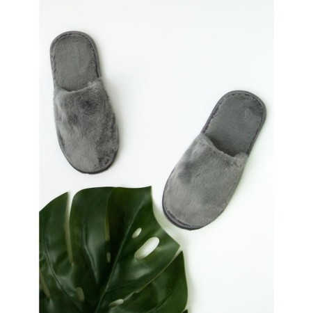 Slippers women closed nose, size 36-38, color graphite-5