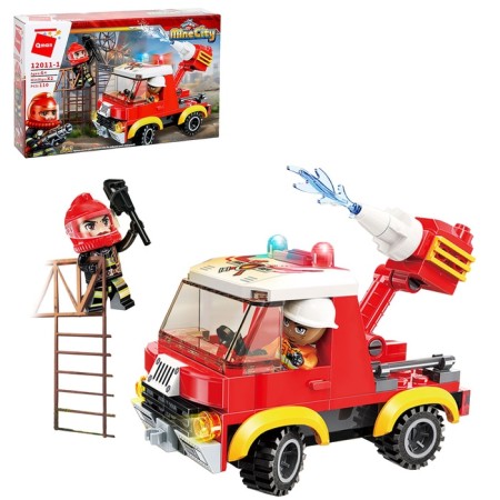 Block designer for boys Fire Firefighters, 110 parts