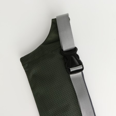 Lightning waist bag, 2 outer pockets, green color-3