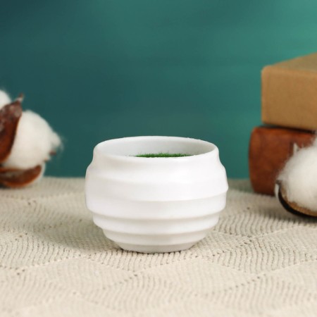 Floristic Kashpo "Oda" white, 5.5x5.5x4cm-1