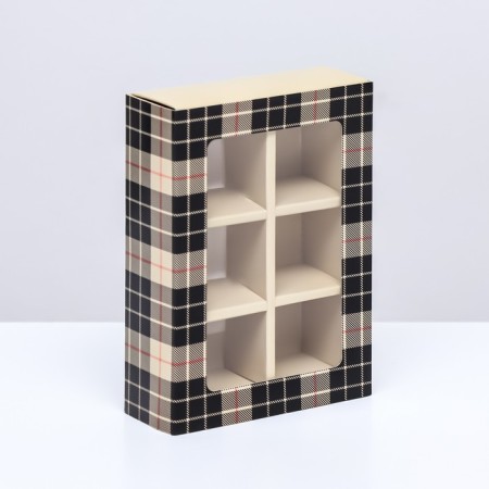 Box for sweets 6 pcs, "male" 13.7 x 9.8 x 3.8 cm