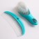 Set for hair care "Bear Prince", comb and brush, turquoise color