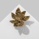 Brooch "Flower" overflow, colored in black gold