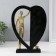 Polystone souvenir "Lovers from a large heart" gold with black 20x4.5x27.5 cm