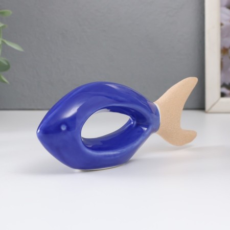 Souvenir ceramics "fish" sand-blue 17x3.8x5.8 cm-1
