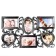 Photo frame plastic in 6 photos 10x15, 10x10 cm "curls" silver 31.5x53 cm