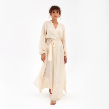 Pareo dress female minku: Summer Time Beige color, size 42-44-3