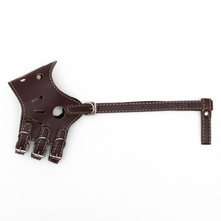 Muzzle of pressed leather adjustable, No. 3, DN 6.8 cm, ohm 21-28 cm, brown-2