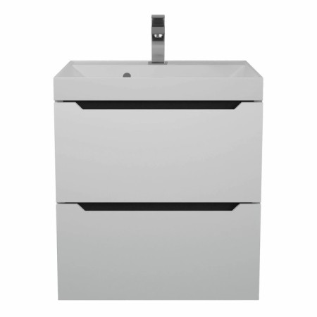 Tumbling under the Uperwood Tanos sink, suspended, 50 cm, white, graphite-4
