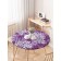 Tables on the table "Bright Lilac, Round, Oxford, elastic band, size 120x120 cm, diameter 75-100 cm