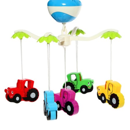 Musical mobile, blue tractor-6