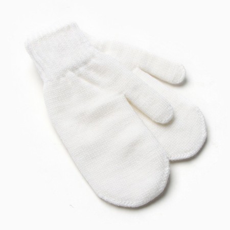 Women's mittens, dairy color, size 18