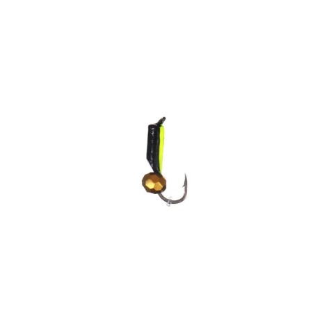 Mormyshka column black, lime abdomen + ball Grand Golden, weight 0.35 g-1