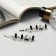 Invisibility for hair "Annabelle" (set 2 pcs) butterfly black, 6.5 cm, silver