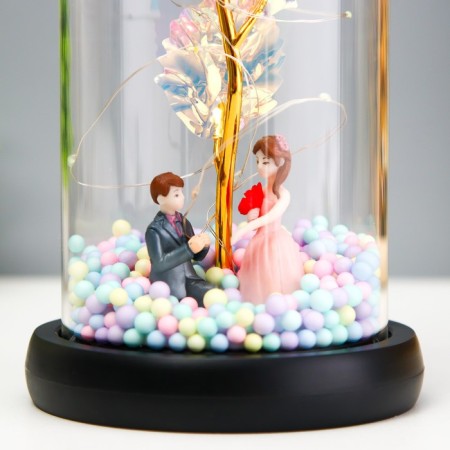 Nightlight "Fighting couple" LED from batteries 3haaa 11x11x22 cm Risalux-4