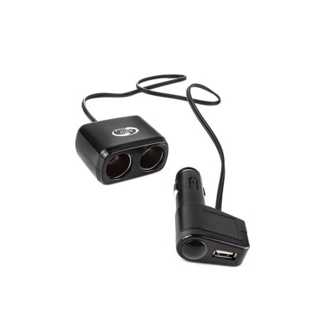 Autovirazh cigarette lighter branch 1000m, 12/24 V, 2 devices +1 USB 5V