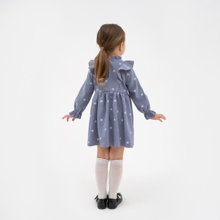 Baby dress KAFTAN "Leaflets", p. 34 (122-128), blue-2