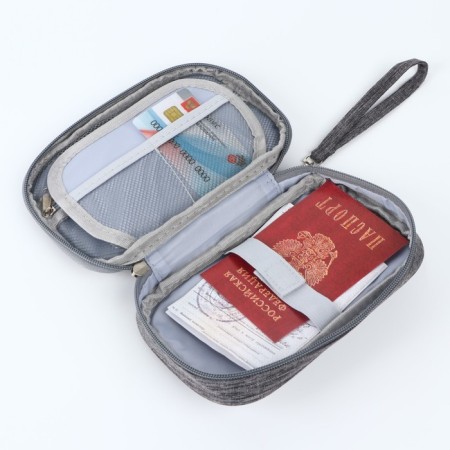 Organizer for the documents “Travel is always a good idea”, Gray, 19 x 13 cm.-5